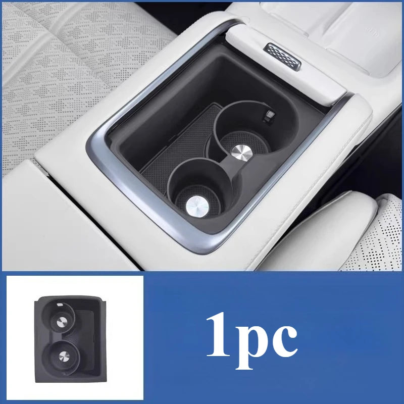 For 2025-2026 ZEEKR 7X Refresh Version Cup Holder Pad Set Central Control Silicone Storage Cushion Interior Accessories
