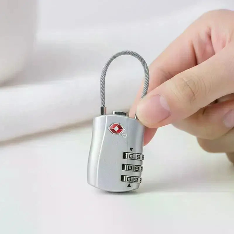 Travel TSA Customs Lock Password Changeable Lock 3 Digit Portable Zinc Alloy Suitcase Luggage Backpack