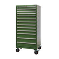 13 Drawer Tool Cabinet Heavy Duty Metal Workshop Storage Hardware Tools Set Box 4 Wheel Steel Tool Roller Box Cabinet