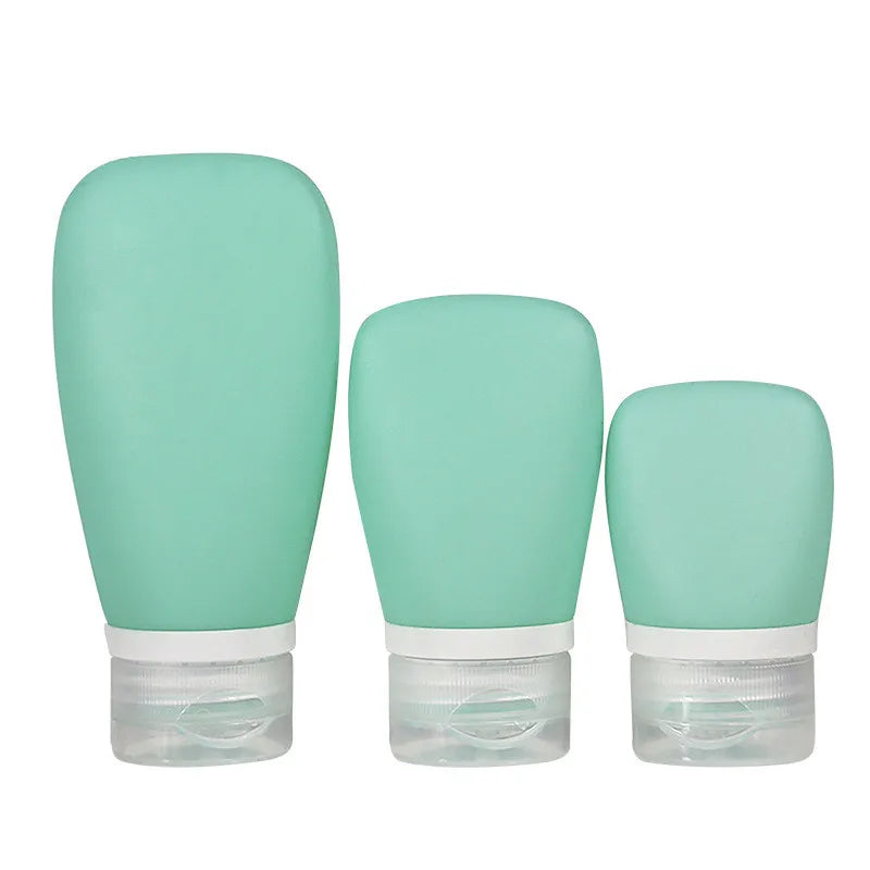 30/60/90ML Silicone Travel Cosmetics Bottles Empty Refillable Liquid Container Shampoo Trip Shower Cream Gel Squeeze Containers