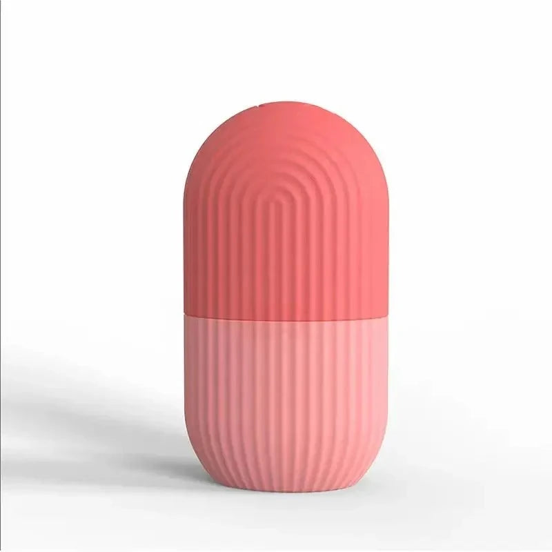 1 Striped Ice Compress Roller (Face Specific) Silicone Ice Tray Beauty Lifting Ice Ball Facial Massager Contour Eye Roller Facia