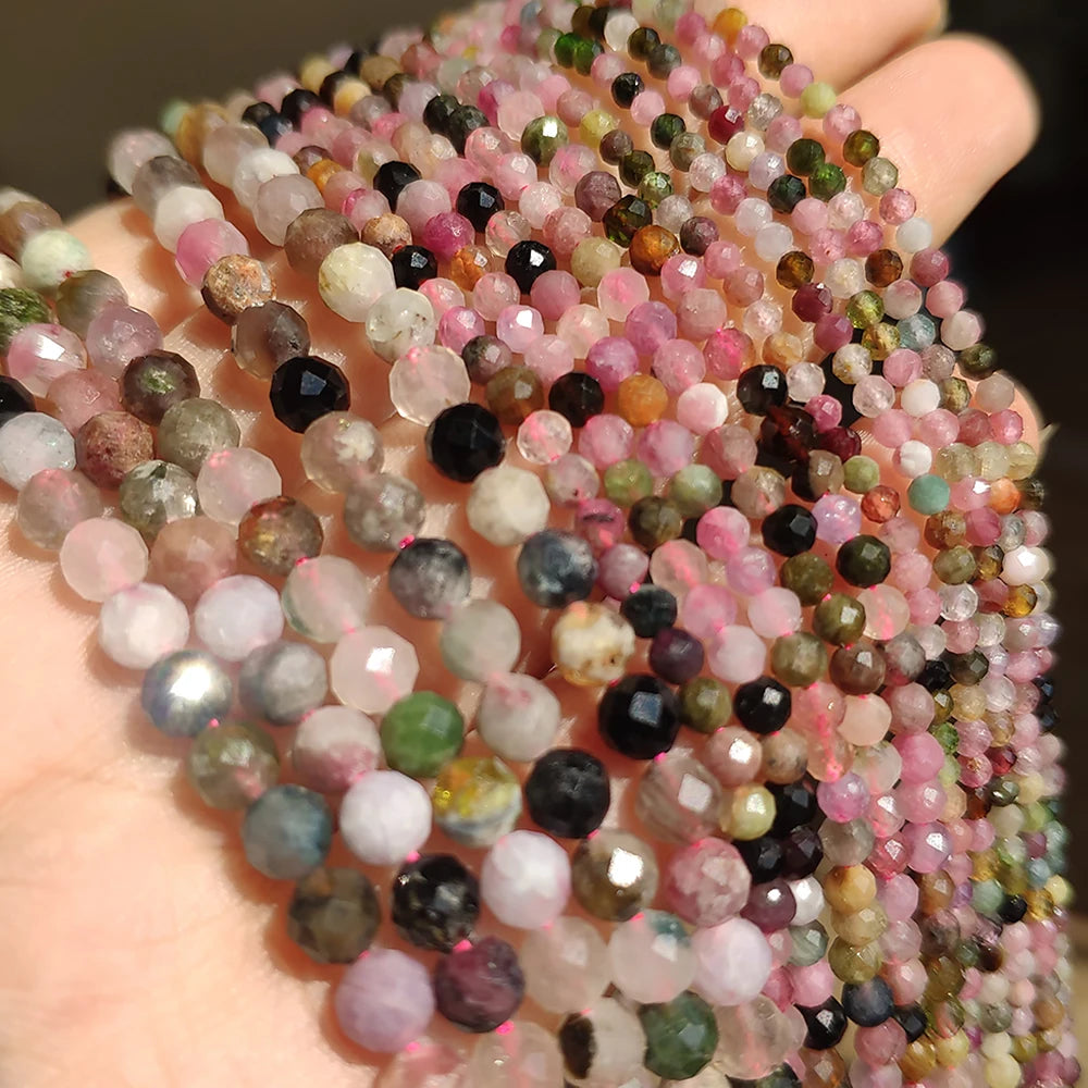 Natural Red Jasper 2mm 3mm 4mm Faceted Round Loose Spacer Beads Diy Bracelet Necklace Jewelry Making Handmade Crafts Accessories
