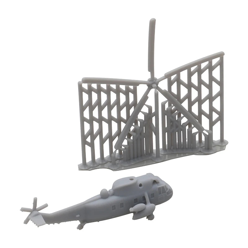 5Set Open Wing SH-3 Sea King Multipurpose Helicopter Model 1/2000 700 400 350 Scale Amphibious Antisubmarine Aircraft Resin Toys