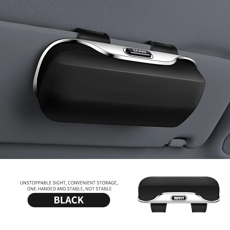 Car-Mounted Eyeglass Case Sunglasses Holder Driver Co-Pilot Storage Box Eyewear Frame Sunshade Board Accessory