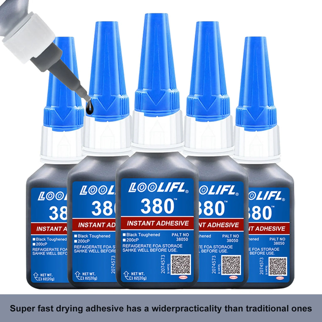 380 Black Strong Adhesive, Fast Bonding Glue, Strong Liquid Glue for Leather, Rubber, Wood, Metal, Epdm, and Other Rubbers, Stronger Than All-Purpose Glue