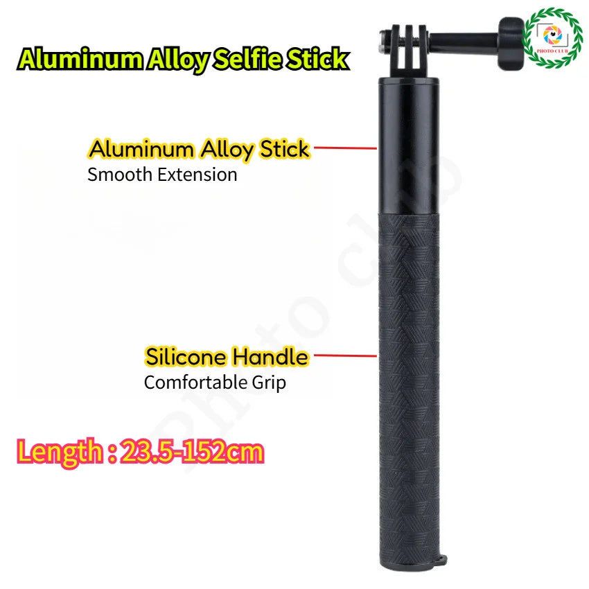 1.5m Selfie Stick For DJI Action 6/5 Pro/4/3 Aluminum Extended Alloy Selfie Stick for GoPro 13 12 11 10/Insta360 Ace Pro 2/X5 X4