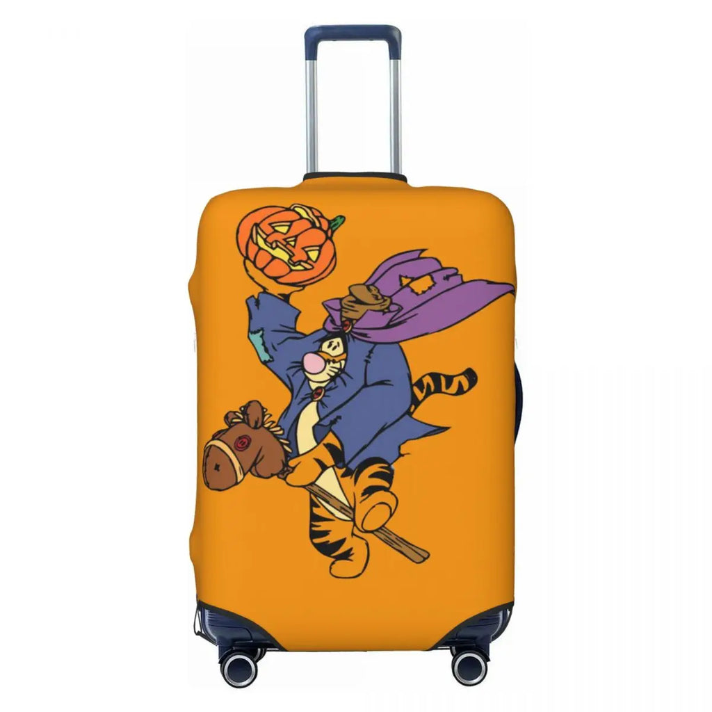 Custom My Friends Cartoon T-Tigger Pooh Luggage Cover Elastic Cartoon Travel Suitcase Protective Covers Suit For 18-32 inch