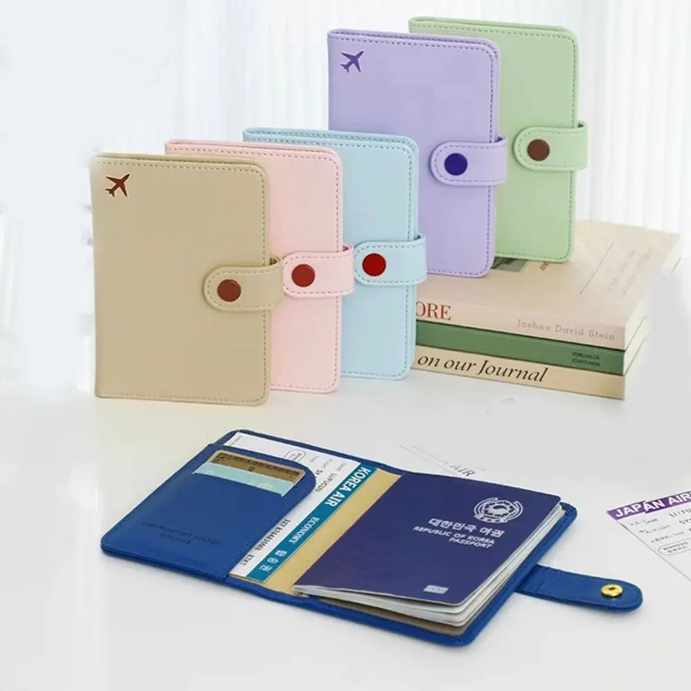 Wallet Passport Storage Bag Multi-layer Airplane Check-in Document Passport Storage Clip Anti-theft Korea Style Passport Holder