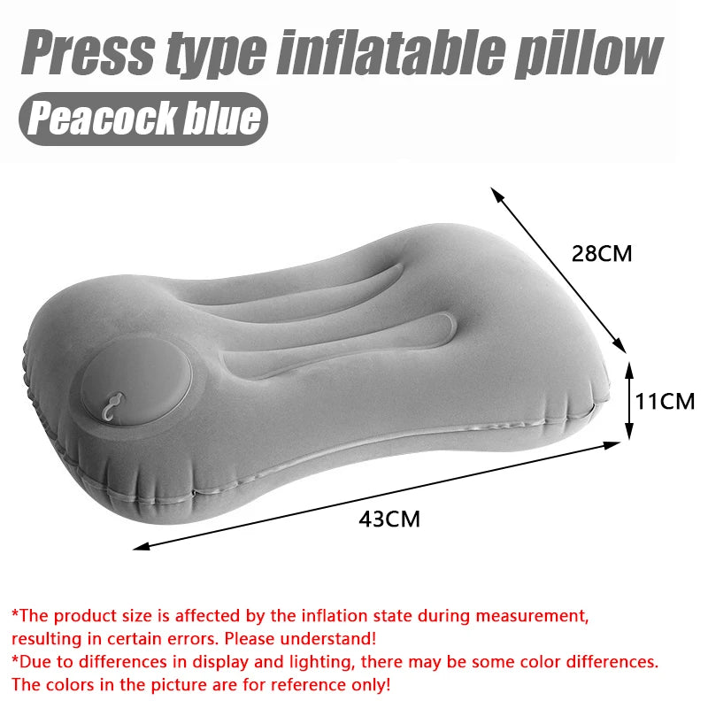 Camping Inflatable Pillow Portable Ultralight Travel Hiking Air Sleeping Pillow for Neck and Lumbar Support Camping Travel