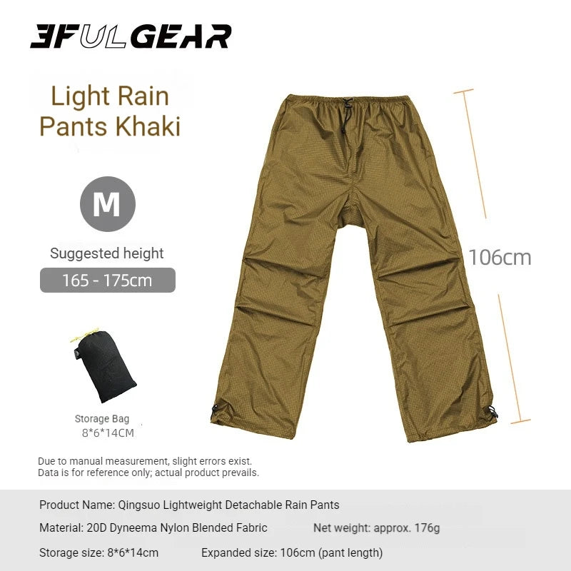 3F UL GEAR Lightweight Split-type Raincoat Rain Pants Outdoor Hiking Cycling Off-road Mountaineering Rain Gear For Men And Women