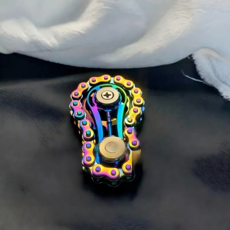 Metal Bike Chain Fidget Spinner Toys Sprockets Flywheel Fingertip Gyro Fidget Spinner Antistress Anxiety Toys for Kid Adult Gift