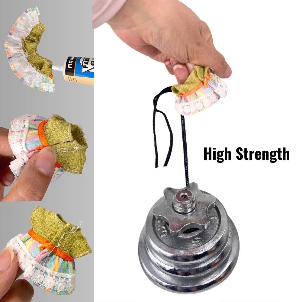 Clear Contact DIY Cloth Fibre Adhesive Multipurpose Wedding Dress Leather Bag Diamond Glass Fabric Glue 60ML
