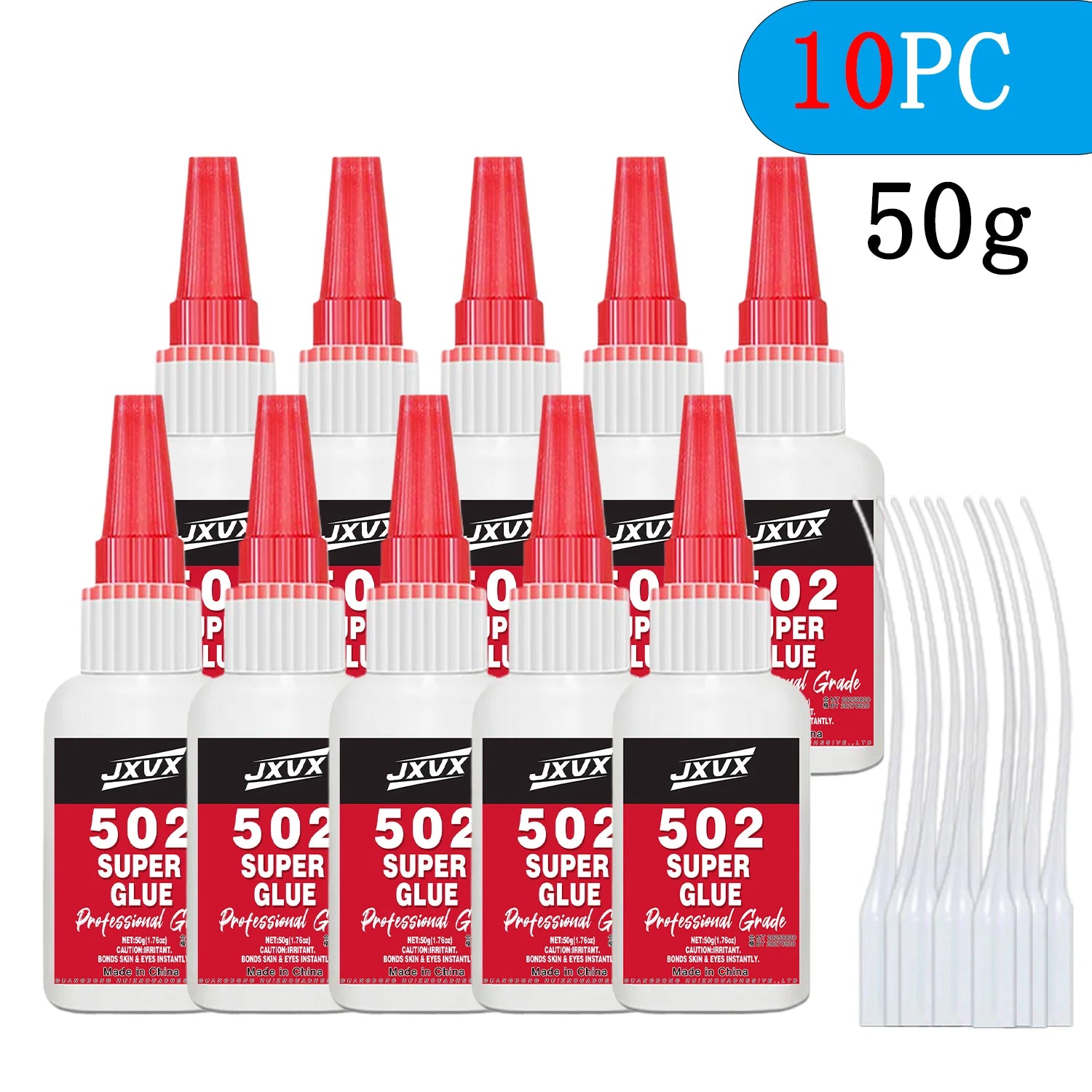 502 Super Instant Adhesive for Repairing Metal, Plastic, and Wood  - 5S Quick-Drying Cyanoacrylate (20/50g)