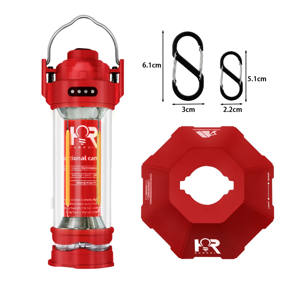 DOTWISE 3000mAH Camping Portable Retro Lantern Camping Lighthouse Tent Light Lantern Decor Waterproof Outdoor Atmosphere lights