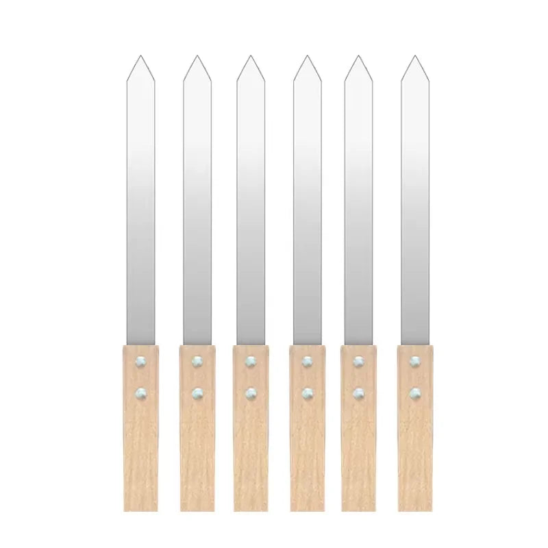 Kabob Skewers 15.7 Inch Long 0.91 Inch Wide 2mm Thin Stainless Steel BBQ Skewer Stainless Steel Reusable Kobide Skewers