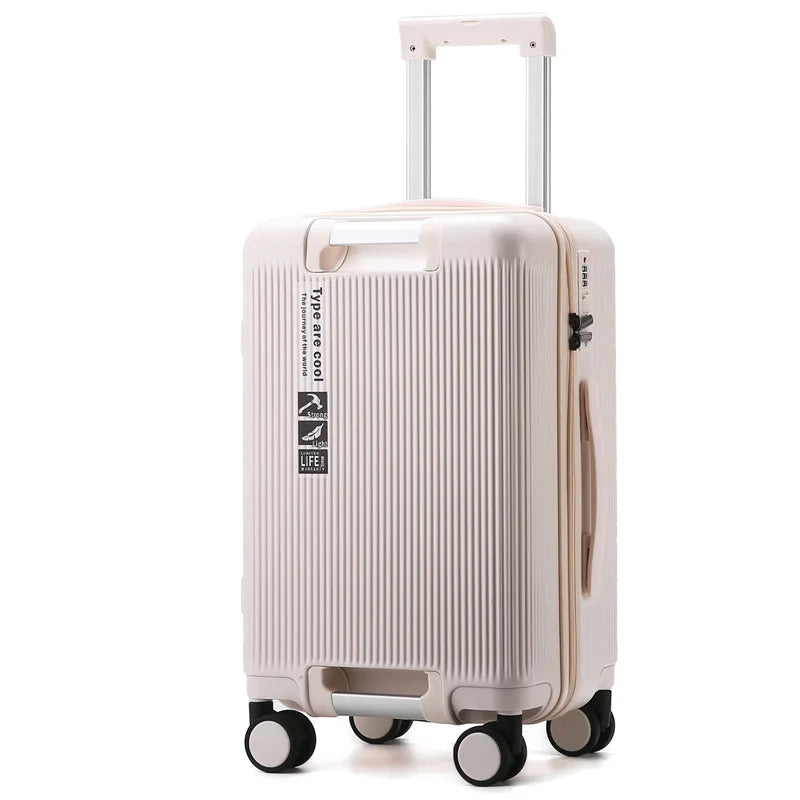 KLQDZMS Men's Suitcase ABS+PC Boarding Box 20"22"24"26 Inch Large Capacity Trolley Case Women's Business Rolling Luggage
