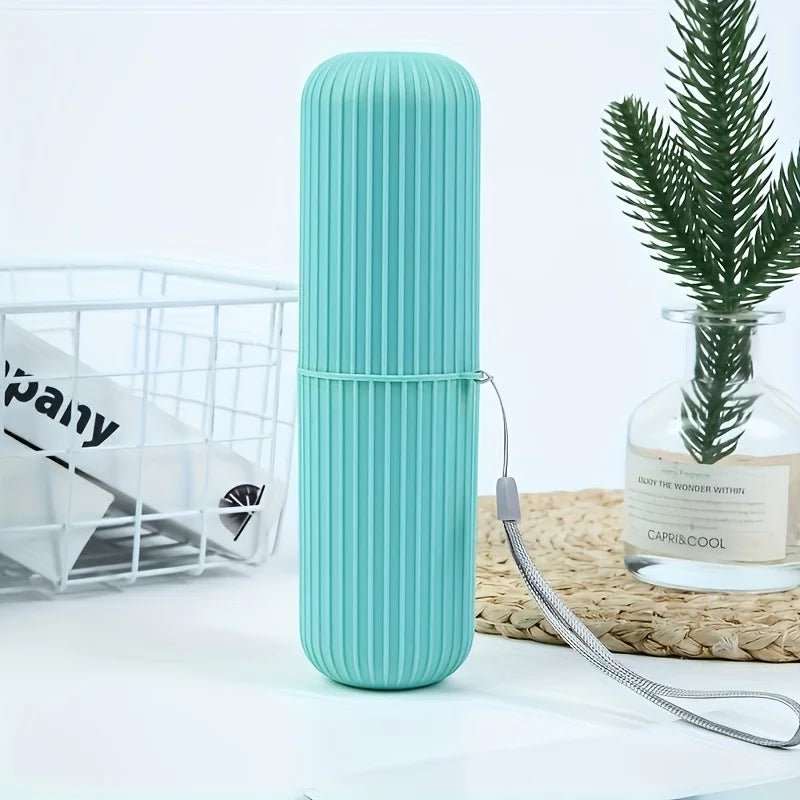 1PC Portable Toileting Cup, Brushing and Rinsing Cup Set, Dental Jar, Large Toothpaste Tube, Dental Appliance Storage Box