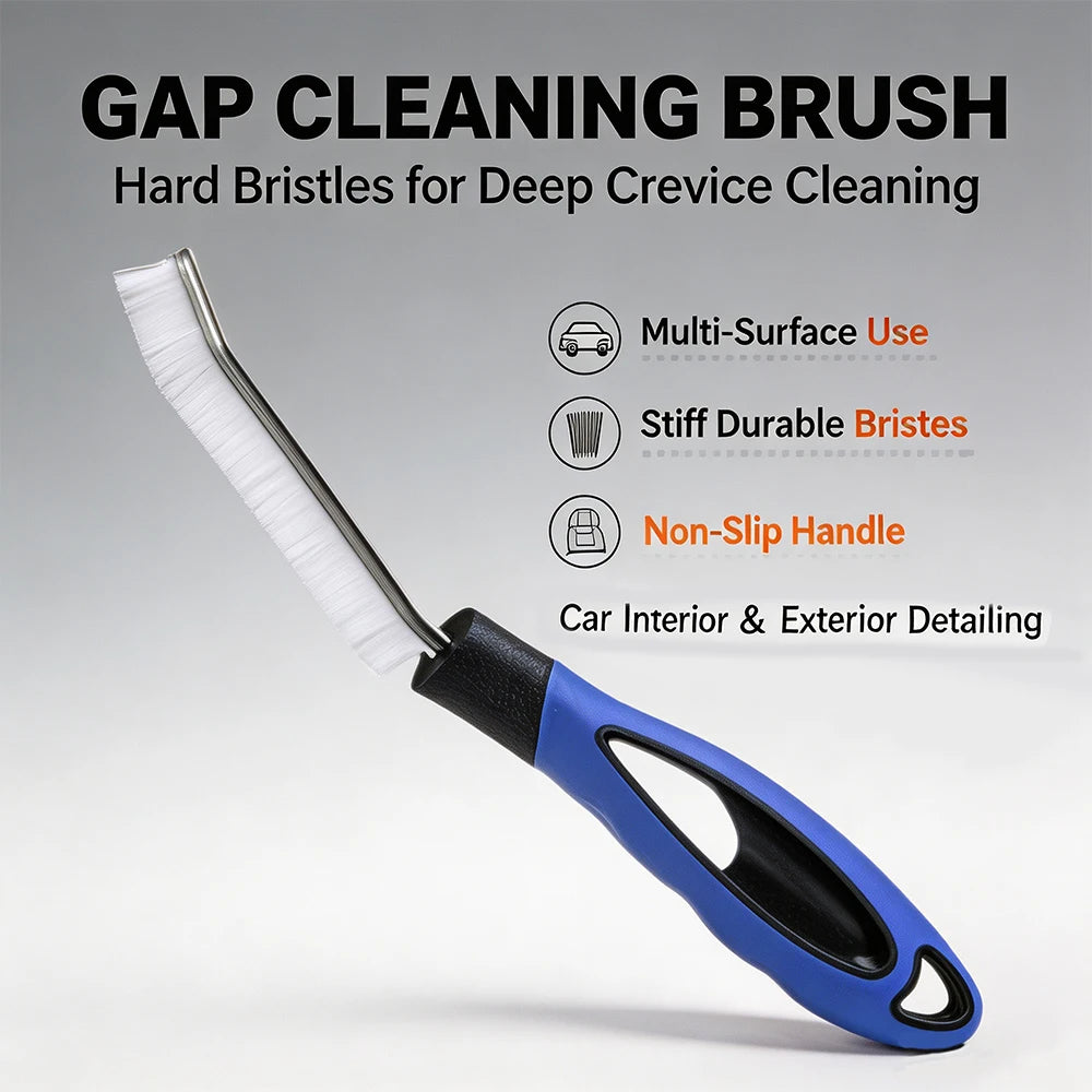 Car Gap Cleaning Brush Stiff Bristles Auto Interior Detailing Crevice Cleaner Scratch Free for Seat Engine Bay cleaning tools