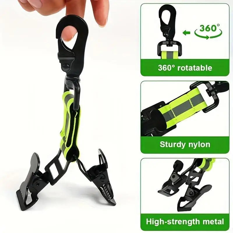 Glove Clips Firefighter Glove Strap Gloves Holder for Hanging Gloves Tool Bags Glove Keeper Glove Clamp Gear Accessories