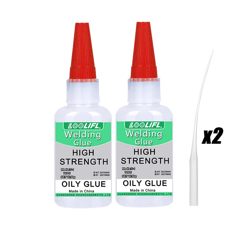 Super Strong Adhesive, Cyanoacrylate, Quick Drying Adhesive, Suitable for Toys, Plastics, PVP Pipes, Acrylic Sheets, Transparent
