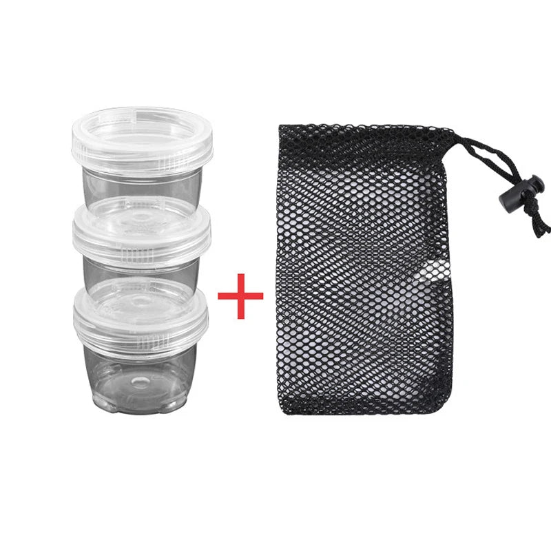 3/5pcs Portable Travel Camping Spice Jar Kit Spice Container Bag Clear Seasoning Bottles Travel Spice Condiment Container Set