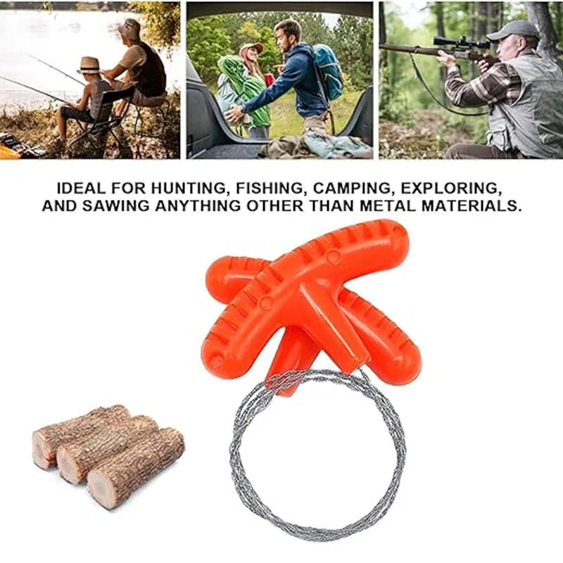 Portable Mini Stainless Steel Wire Saw Rescue Emergency Camping Survival Outdoor Strong Pocket Chain Rope Hand Cable String Saw