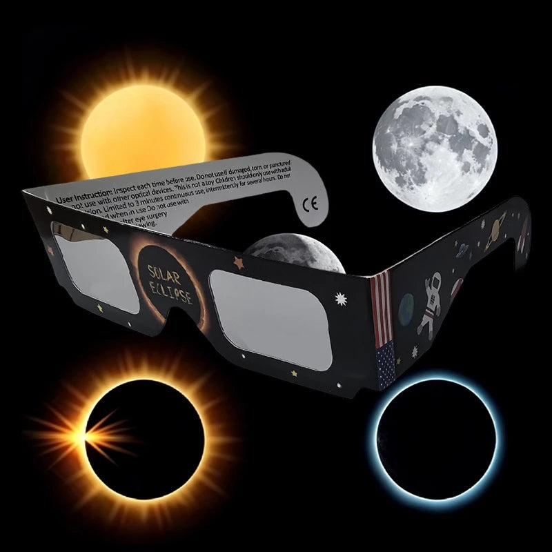 5/10/20pcs Safe Solar Eclipse Anti-uv Glasses Direct Sun Viewing Observe Total Eclipses Glasses Adults Kids Protect Eyes Eyewear