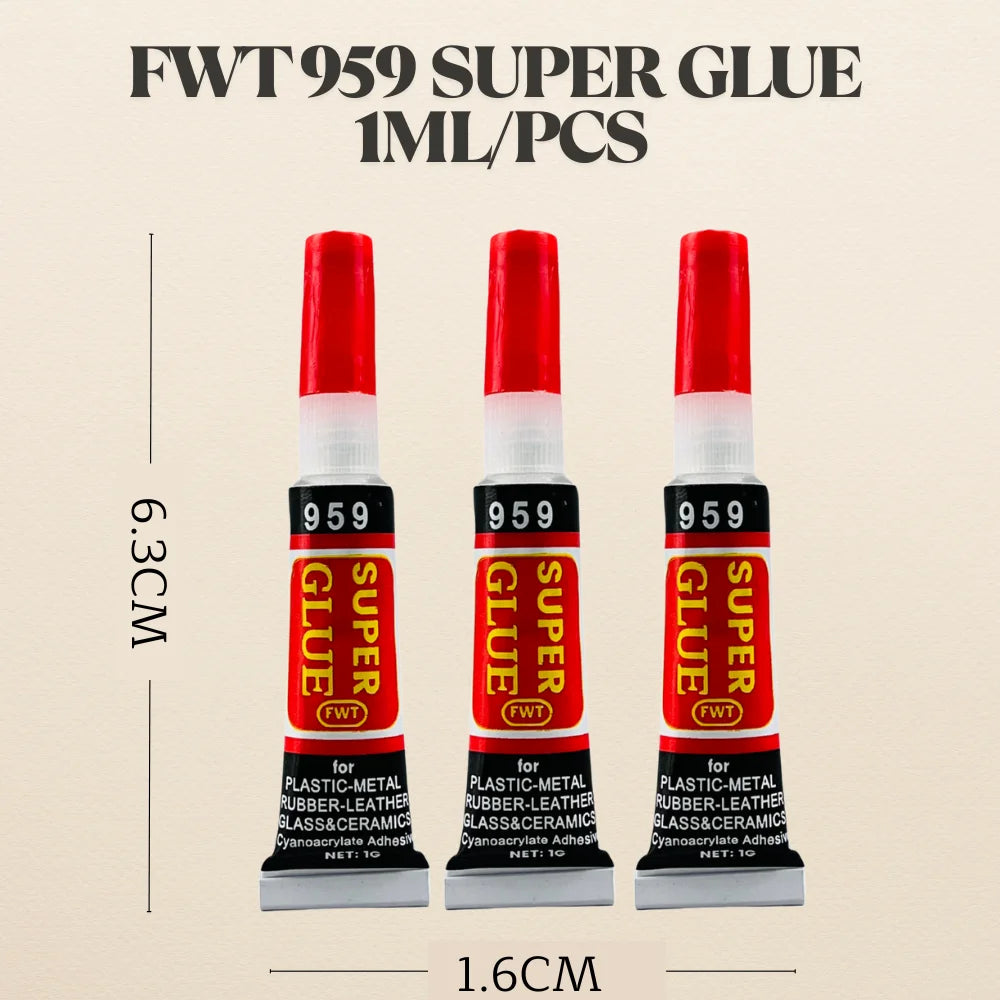 10-50 Liquid Super Glue Wood Rubber Metal Glass Cyanoacrylate Adhesive Stationery Store 502 Instant Strong Bond Leather