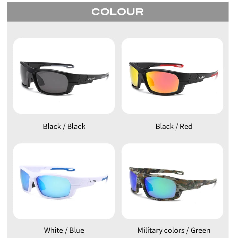 COOLMEN New Unisex Polarized Sports Sunglasses UV400 Anti‑Glare Outdoor Driving Cycling Fishing Running Fashion Eyewear YZ41