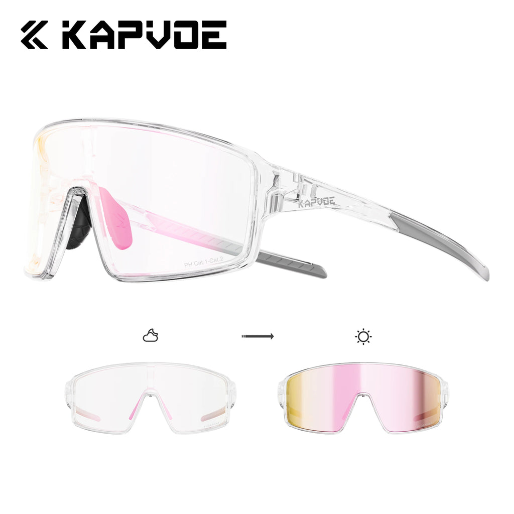 KAPVOE New Hiking Eyewear Cycling Sunglasses Men UV400 Sports MTB Outdoor Goggles Bicycle UV400 Women Running Windproof Glasses