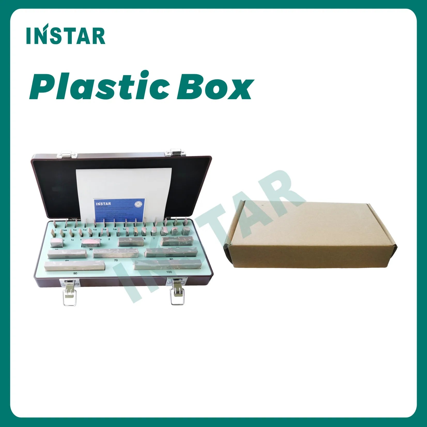 INSTAR Gage Block Set 38PC 47PC Grade 0 High Accuracy 0.00045mm Hardened Steel Gcr15 Industrial Quality 1.005-10-30-50-100mm
