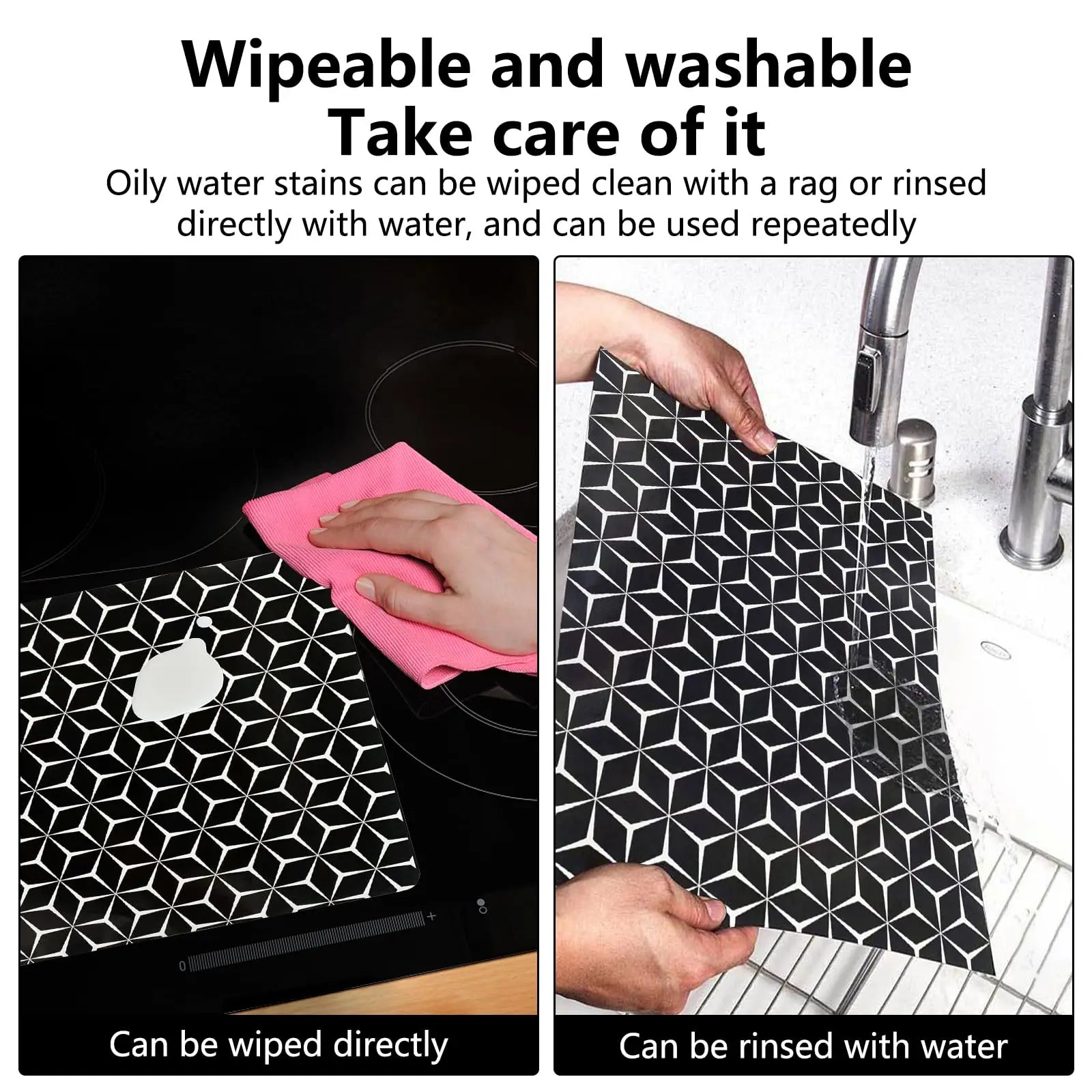 Induction Cooktop Protector Mat - Glass Fiber Silicone Pad Thermal Conductive And Oil Resistant Pad Electric Stove Burner