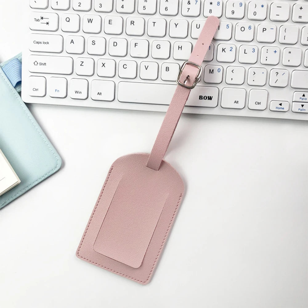 Popular Custom Initials Travel Luggage Tag PU Leather Personalize Name Baggage Lable Wedding Party Logo Gift Travel Accessoriess