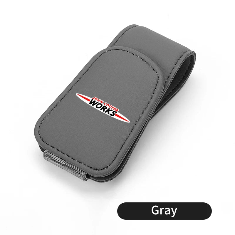 Magnetic Car Glasses Holder Sunshade Platep Card Ticket Clip For MINI Cooper Works R56 F56 R53 R60 Clubman JCW Countryman