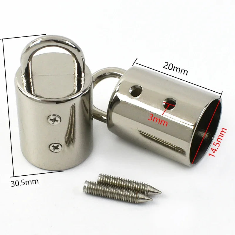 5/10/20Pcs 14mm Bag Metal Buckles Handbag Strap Tassel Cap Clasp Hook Connector Hanger Rope Cord Lock DIY Hardware Accessories