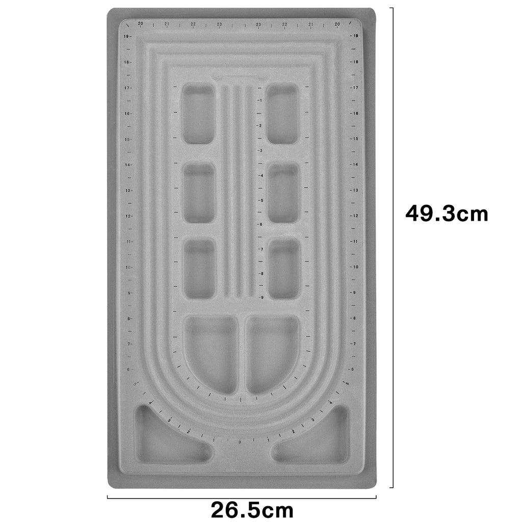 Flocked Bead Board Jewelry Making Tools DIY Bracelet Necklace Beading Organizer Jewelry Size Measuring Tool WorkBenches Tray