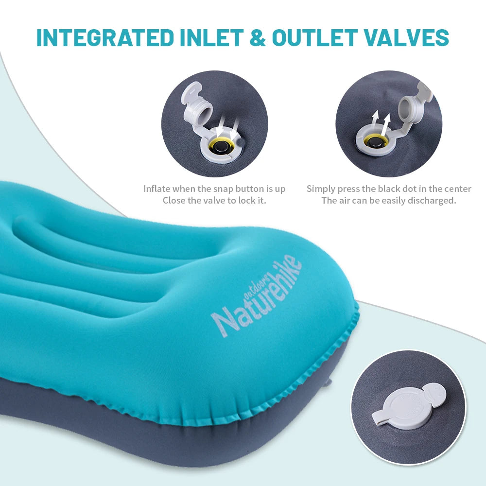 Naturehike Inflatable Pillows Ultralight Camping Pillow Portable Neck Inflatable Seat Travel Pillow Hiking Sleeping Air Pillow