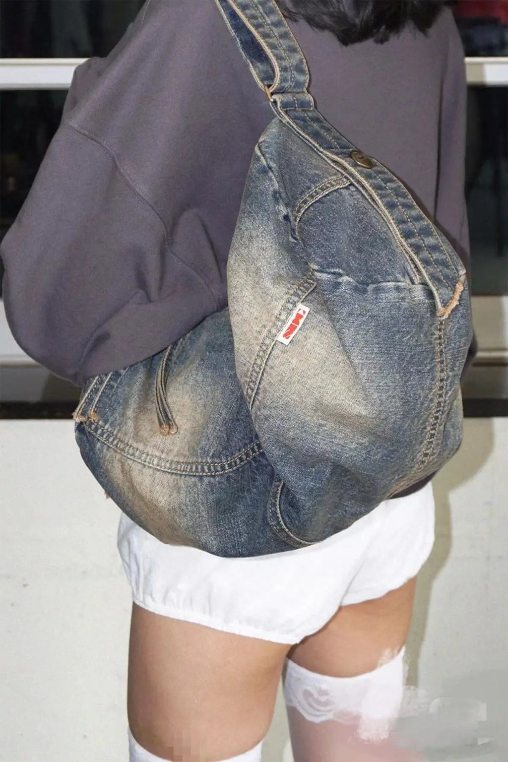 Washed Denim Shoulder Bag Women Handbags Large Capacity Shopping Bag Big female Crossbody Bags Soft Jeans Casual Totes Underarm