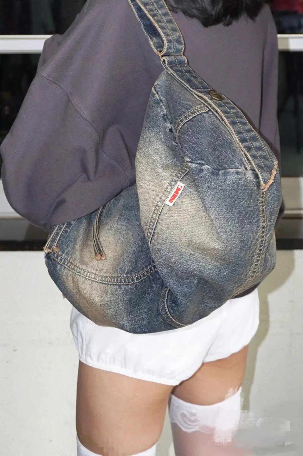 Washed Denim Shoulder Bag Women Handbags Large Capacity Shopping Bag Big female Crossbody Bags Soft Jeans Casual Totes Underarm