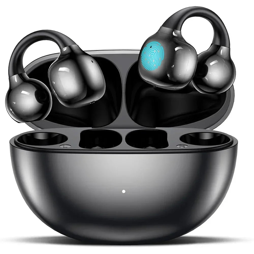 UYUXIO BT 5.4 Clip on Wireless Earbuds XP7 Waterproof Long-Battery Life Over Earphone with 72H Play Time Ear Buds for Sport