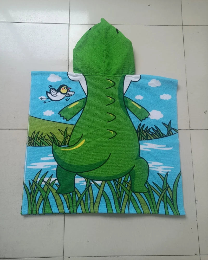 Kids Boys 1-5 Years Old Bathrobe Newborn Towel for  Dinosaur  Dress Up Kids Poncho Cape Kids Beach Towel Poncho Hooded Baby
