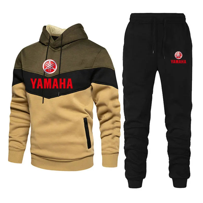 Yamaha logo printed men's casual sport jacket with hood for outdoor cycling and racing enthusiasts, suitable for spring clothing