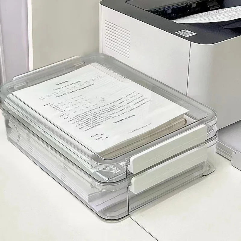 1pc/Test paper file sorting box Account book storage box A4 paper certificate storage box.