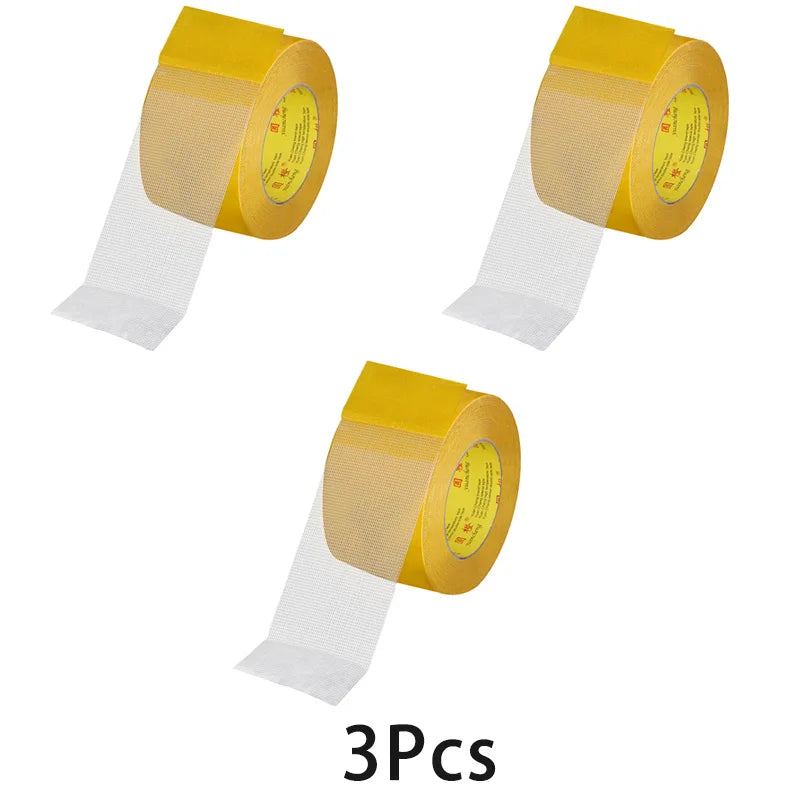 10M Double Sided Tape High Viscosity Grid Fiber Transparent Double Sided Tape Sticky Waterproof Adhesive Fiber Mesh Tapes