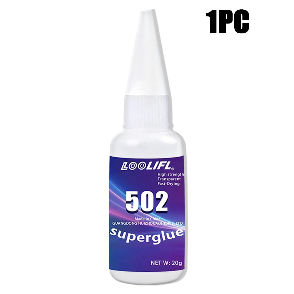502 Super Instant Glue High Strength Fast Dry Clear Repair Universal Cyanoacrylate Adhesive for Metal Plastic Wood Ceramic Glass
