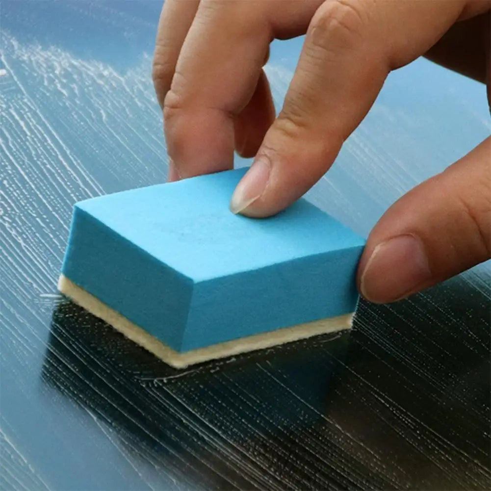 Car Glass Oil Film Remover Sponge Auto Window Polish Pad Degreasing Cleaning Wipe Wool Felt Waxing Sponge Brush Tool Accessories