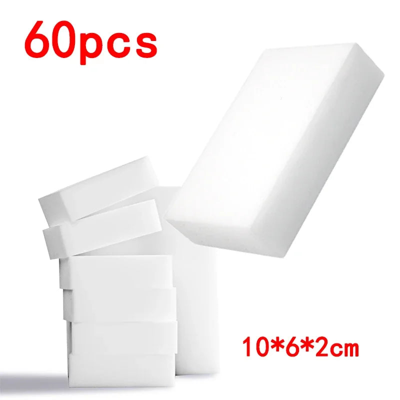 30/60pcs Magic Sponge Melamine Foam Cleaning Eraser Car Home Kitchen Bathroom Nano Sponges Cleaning Car Wash Maintenance