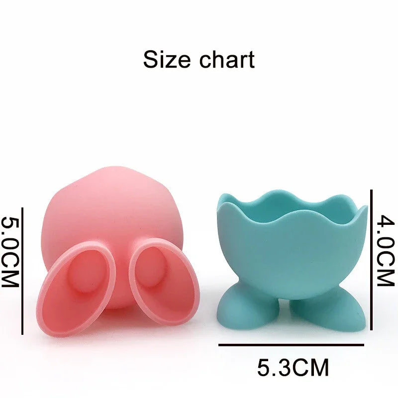 Silicone EggCup Holders Drying Egg Storage Rack Food Grade Boiler Egg Poacher Cups Bracket for Kitchen Breakfast Cooking Tools