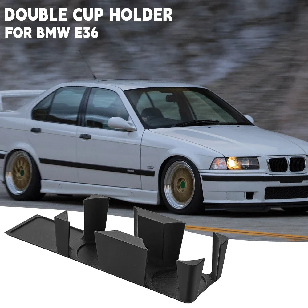 1/2PCS Double Cup Holder For BMW E36 Center Console Cup Holder 3D Printed Car Interior Accessories Cup Holder