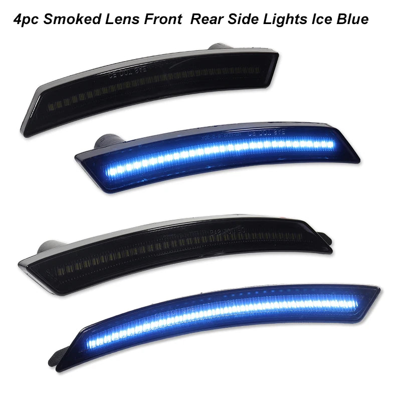 For Mini Cooper R55 R56 R57 R58 R59 R60 R61 Smoked Lens LED Side Marker Lamp Amber Front Red Rear Side Fender Lights